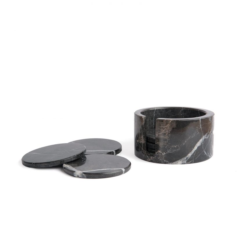 set-Portavasos-Mármol-negro-hecho-a-mano-en-México