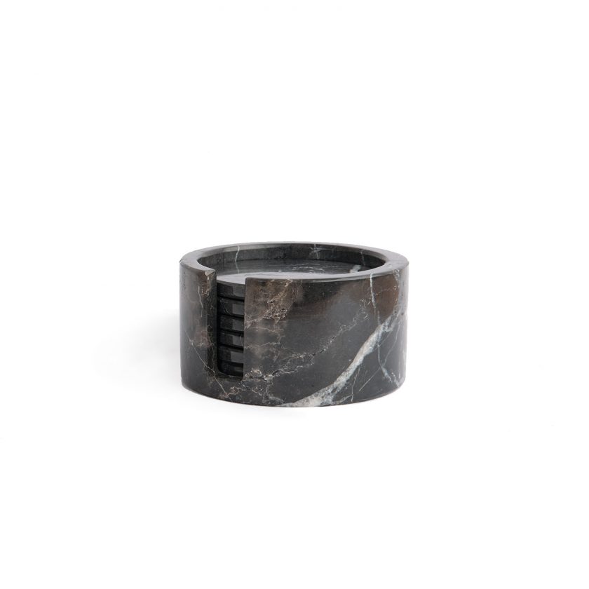 set-Portavasos-Mármol-negro-hecho-a-mano-en-México