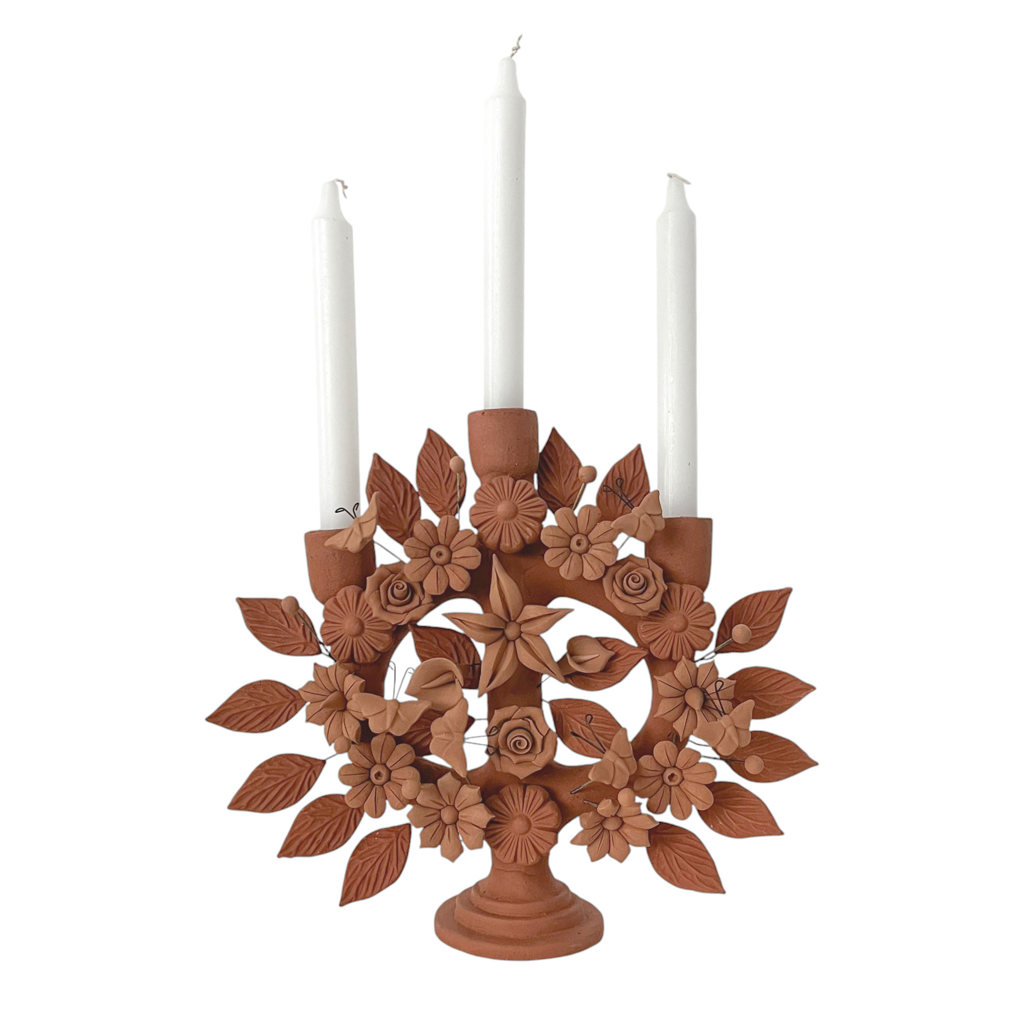 CANDELABRO-BARRO-HECHO-A-MANO-POR-ARTESANOS-MEXICANOS-MEXICAN-POTTERY-FOLK-ART