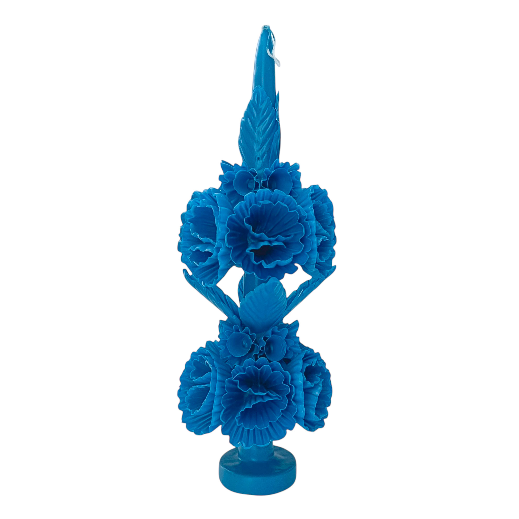 B3015-VELA-MEXICANA-CONCHA-ARTESANAL-HECHA-A-MANO-CERA-ESCAMADA-AZUL