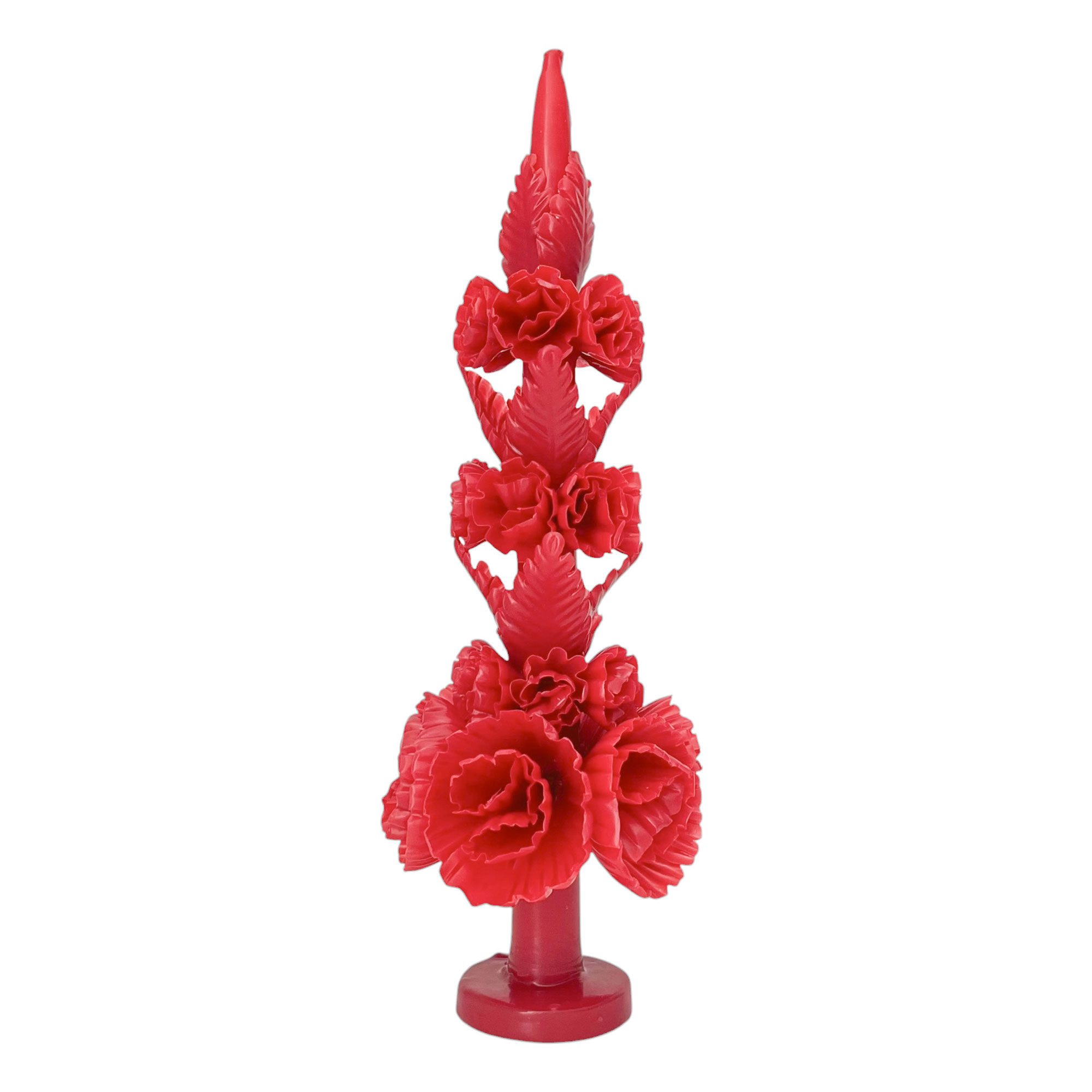 VI3001-VELA-MEXICANA-CONCHA-ARTESANAL-HECHA-A-MANO-CERA-ESCAMADA-ROJA